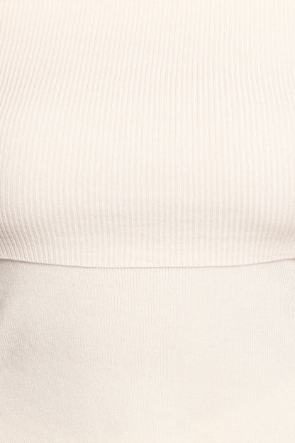Mavis Off Shoulder Knit Top Cream