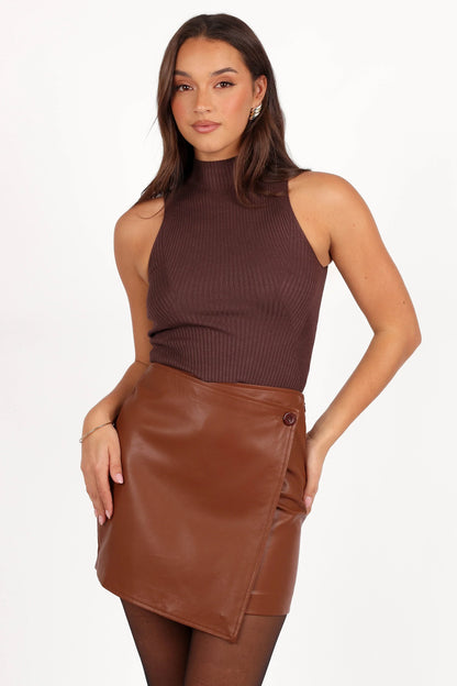 Runie Top Brown