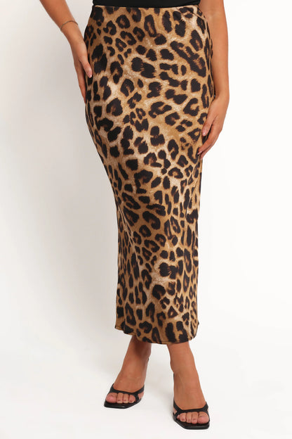 Kaia Midi Skirt Leopard