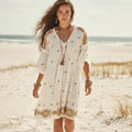 Boho Vintage Midi Dress