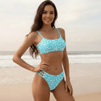 Leopard Print High Waisted Bikini Set