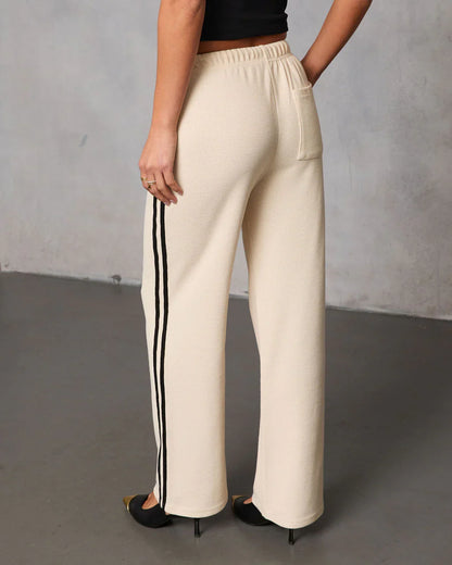 Quiet Day Striped Straight Leg Sweatpants