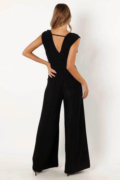 Nora Wide Leg Jumpsuit Black