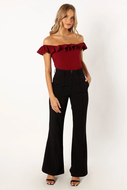 Mikaela Bodysuit Dark Red