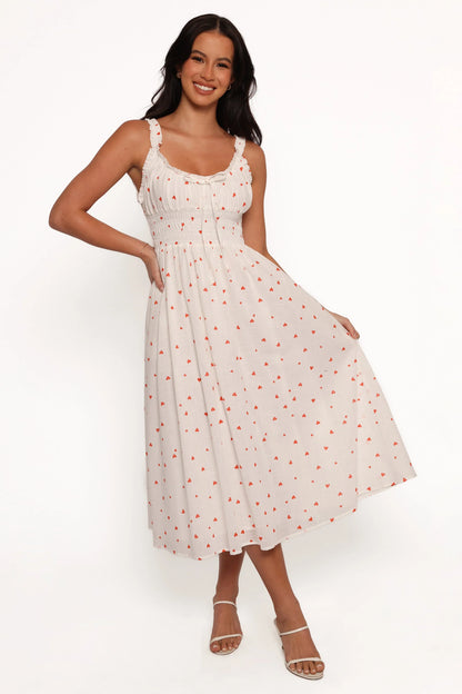 Auguste Midi Dress Ditsy Heart