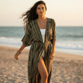 Long Boho Beach Kimono Swim Cover Up