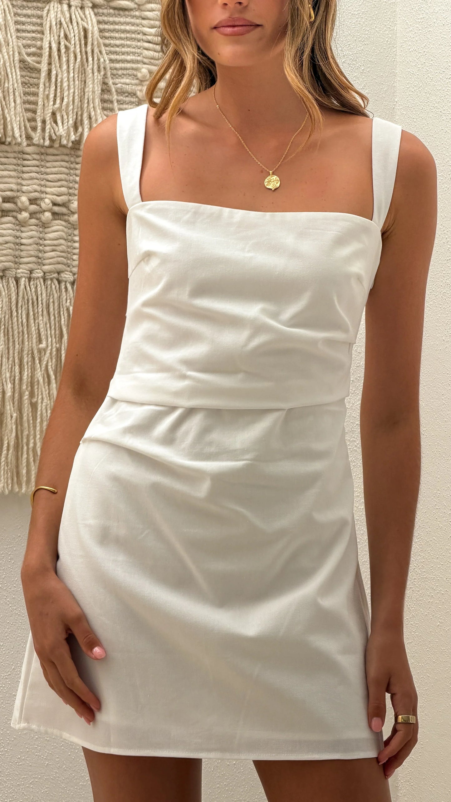 Evie Mini Dress White