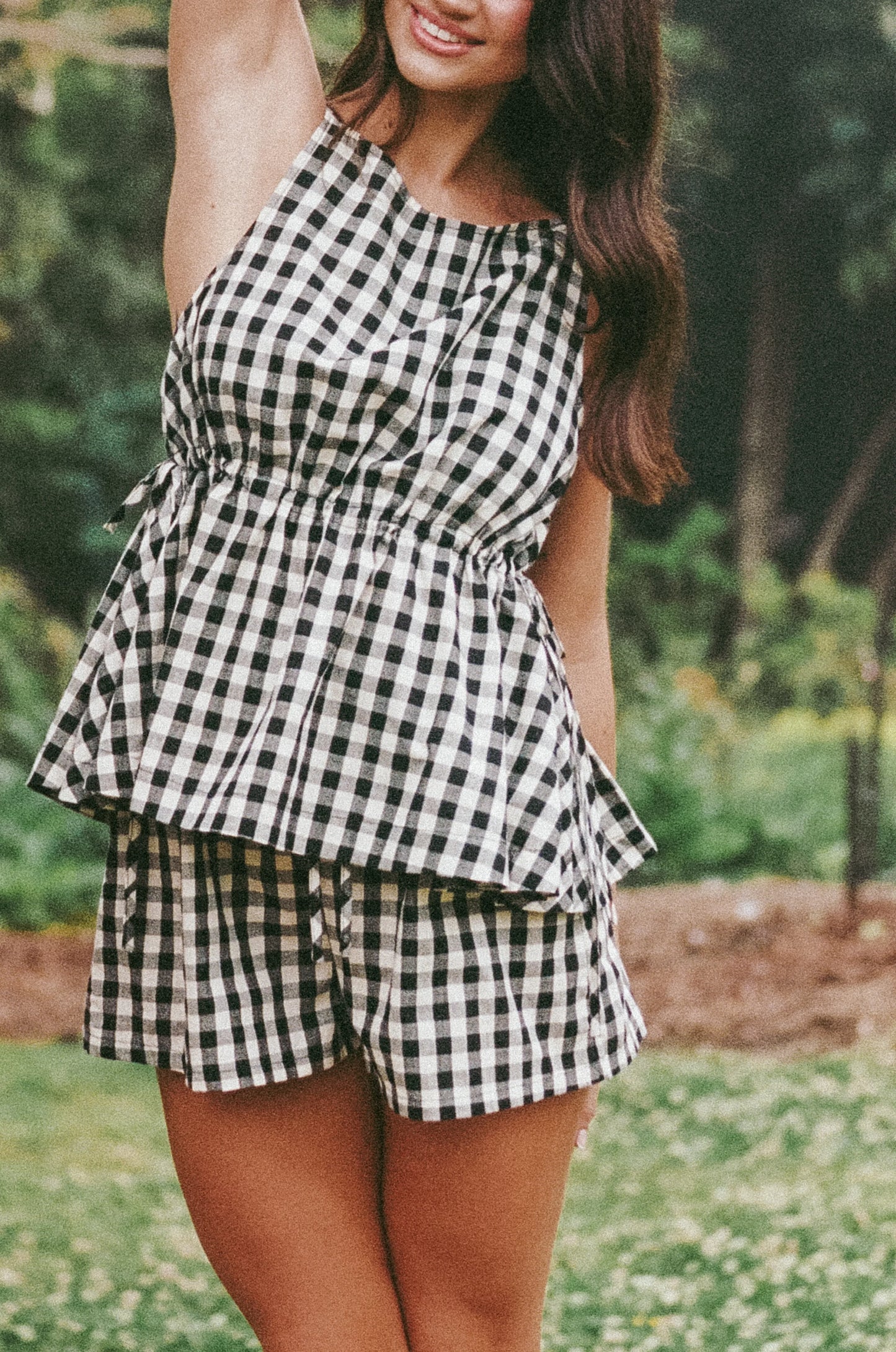 Rory Top Black Gingham