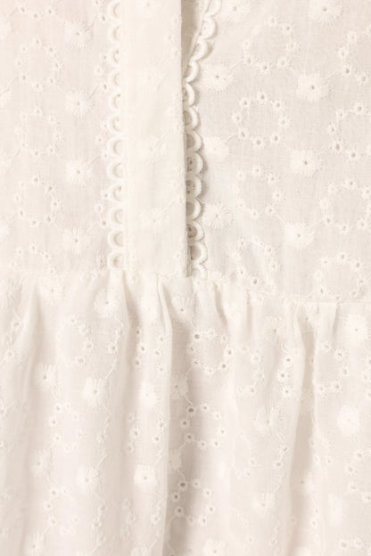 Delia Long Sleeve Mini Dress White