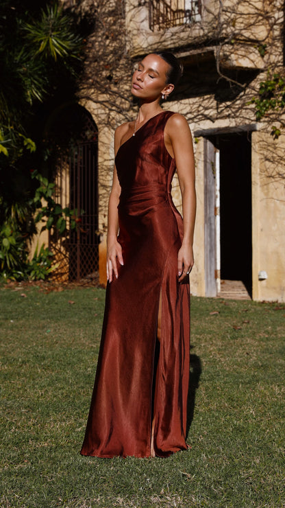 Victoria Maxi Dress Rust