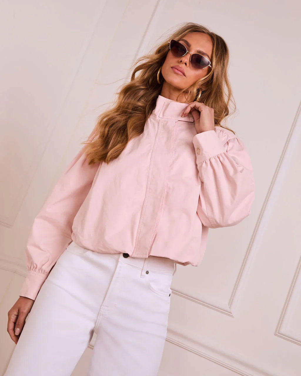 Cool Mornings Bubble Hem Bomber Jacket