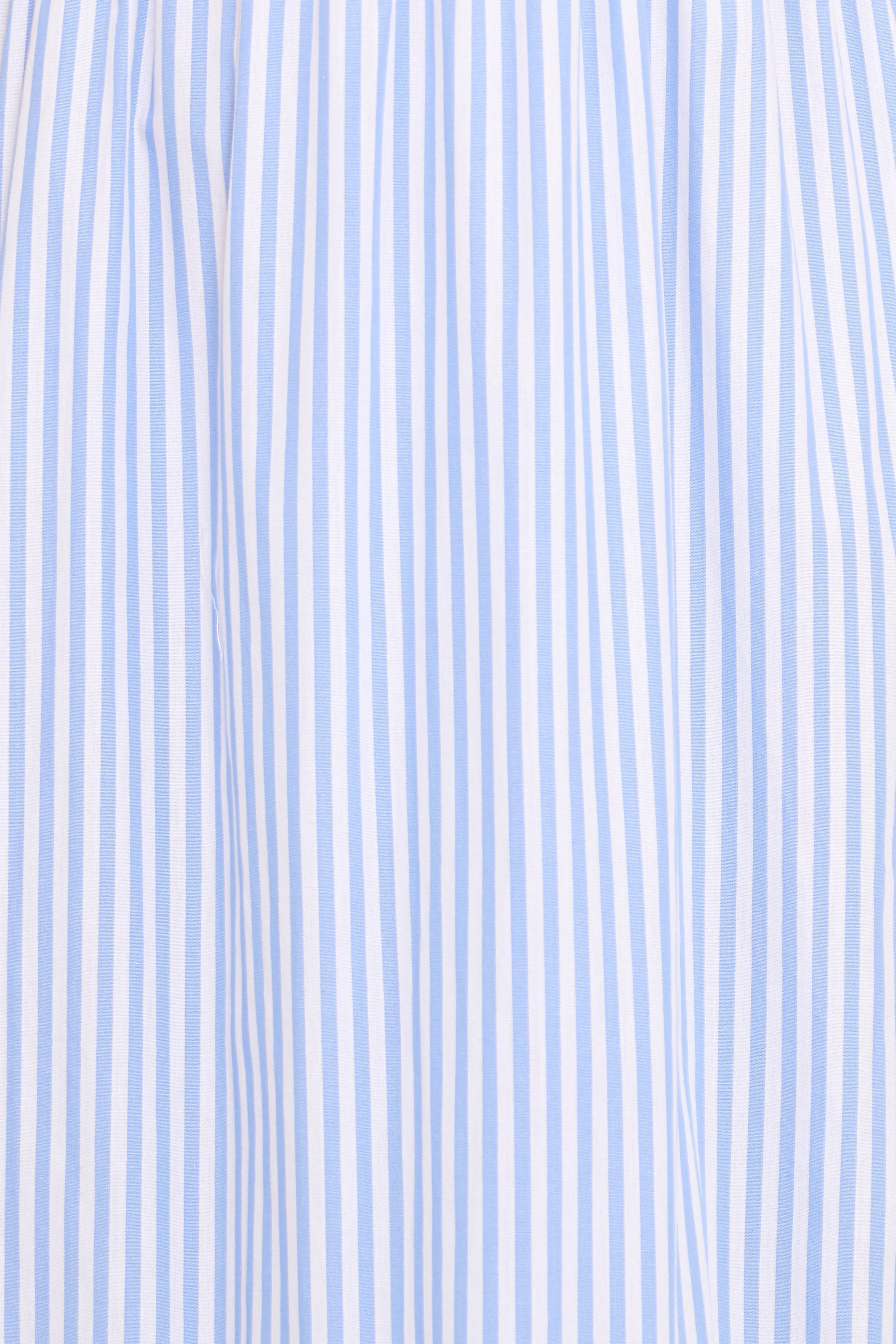 Steele Puff Sleeve Midi Dress Blue Stripe