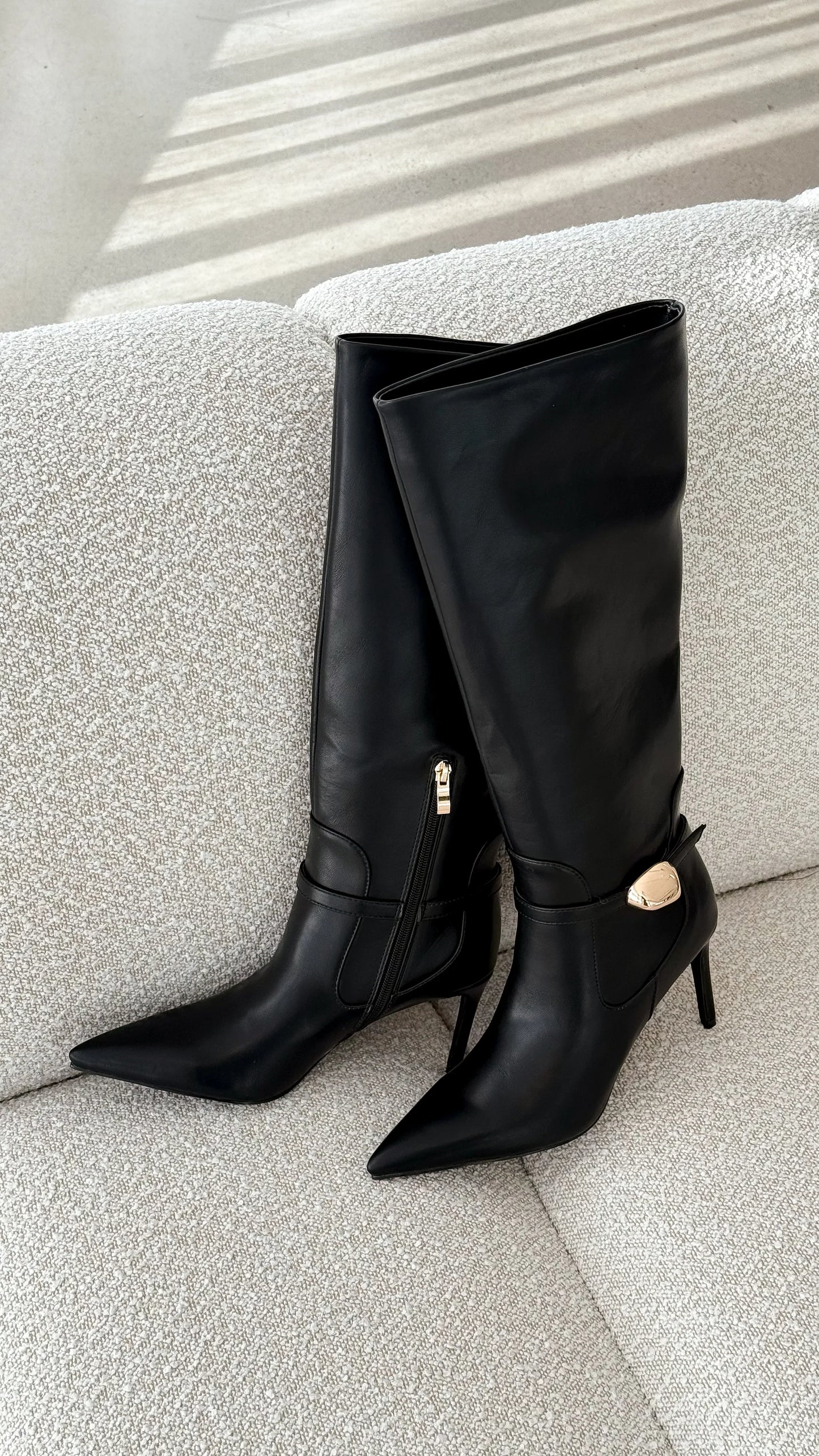 Druella Heeled Boot Black