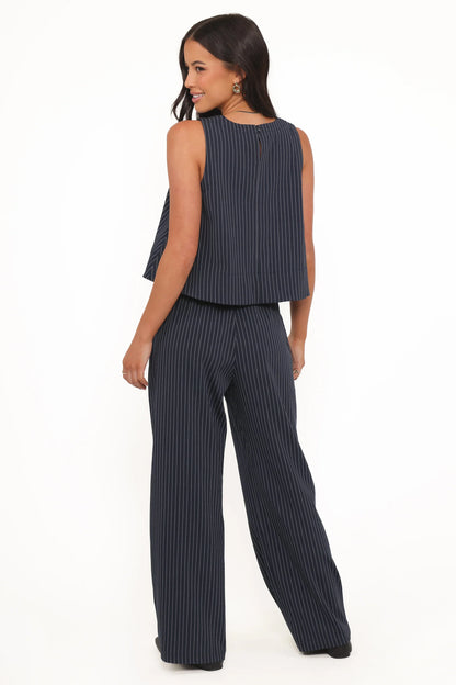 Elijah Pants Navy White Stripe