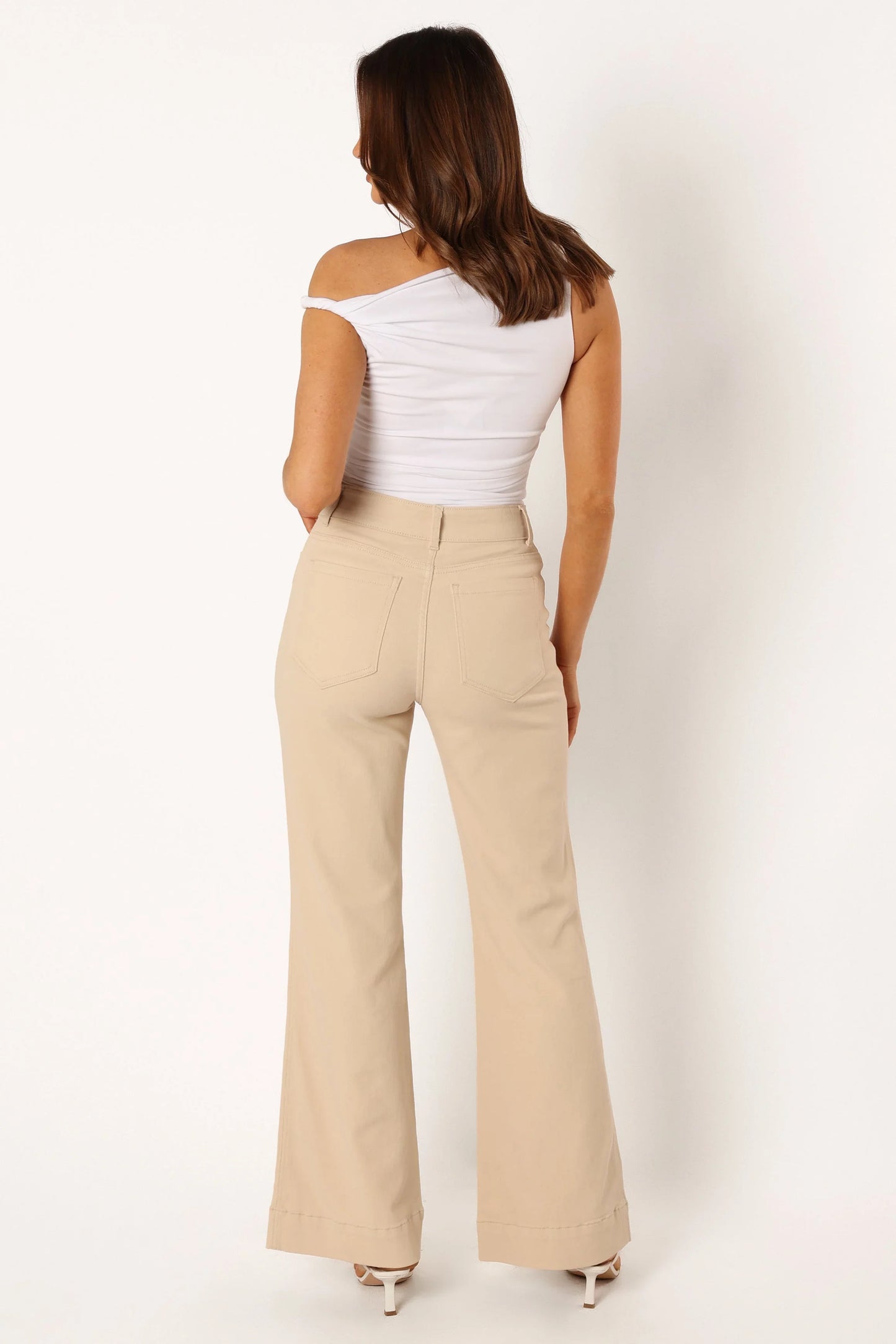 Nico Wide Leg Jean Beige