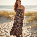 Boho Bandeau Maxi Dress with Pockets