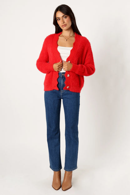 Clara Cardigan Red