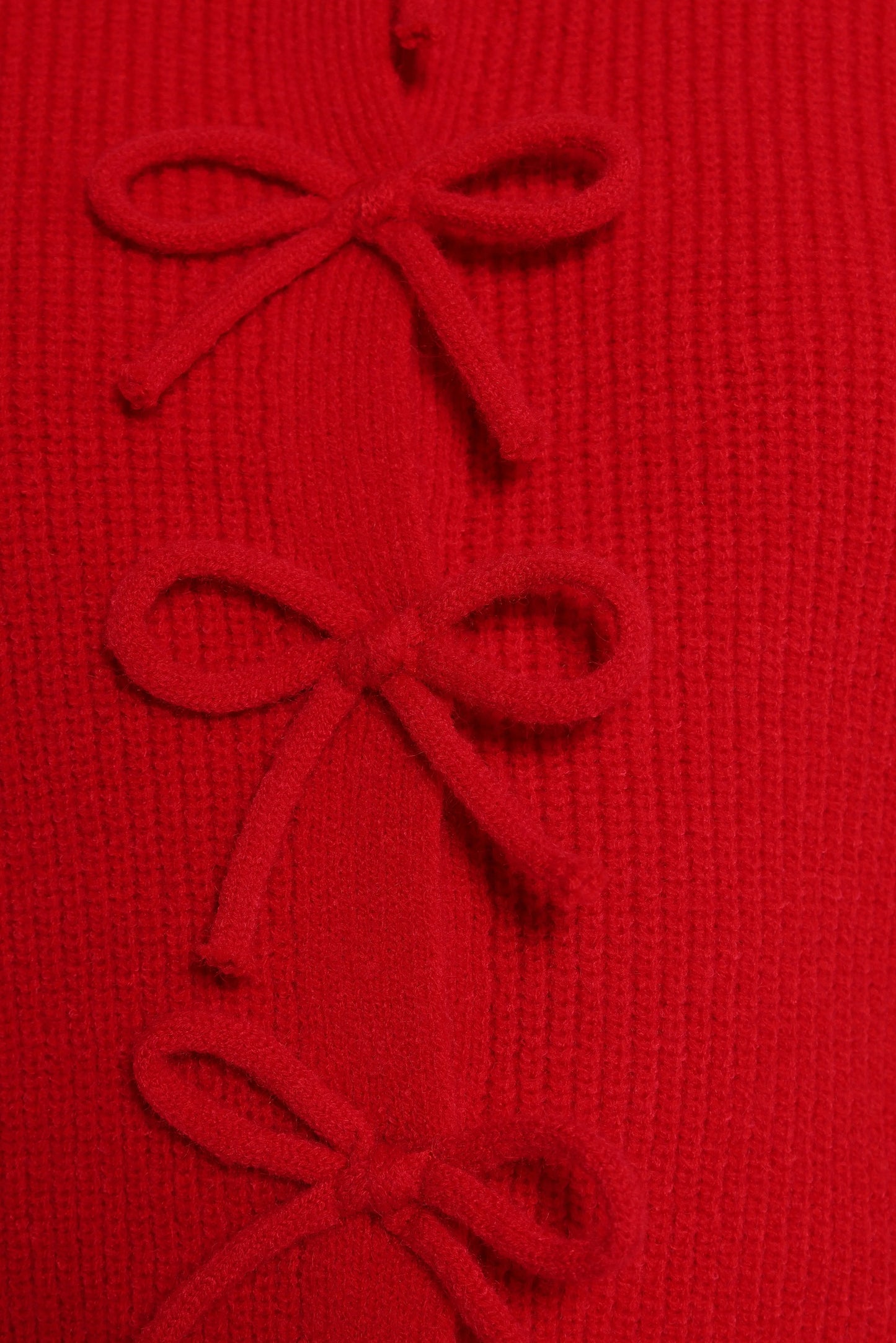 Wilde Bow Front Cardigan Red