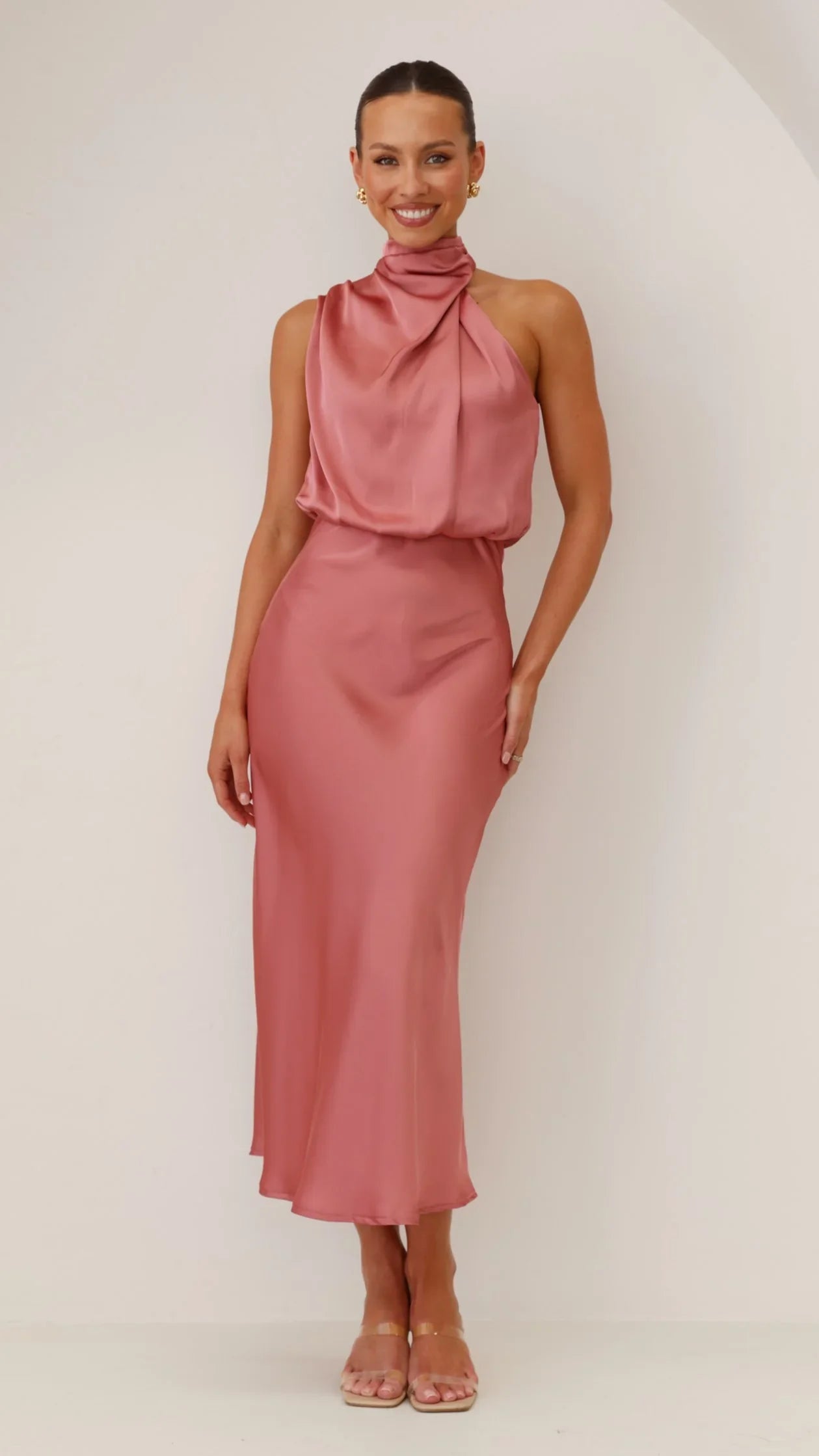 Esther Maxi Dress Baked Rose