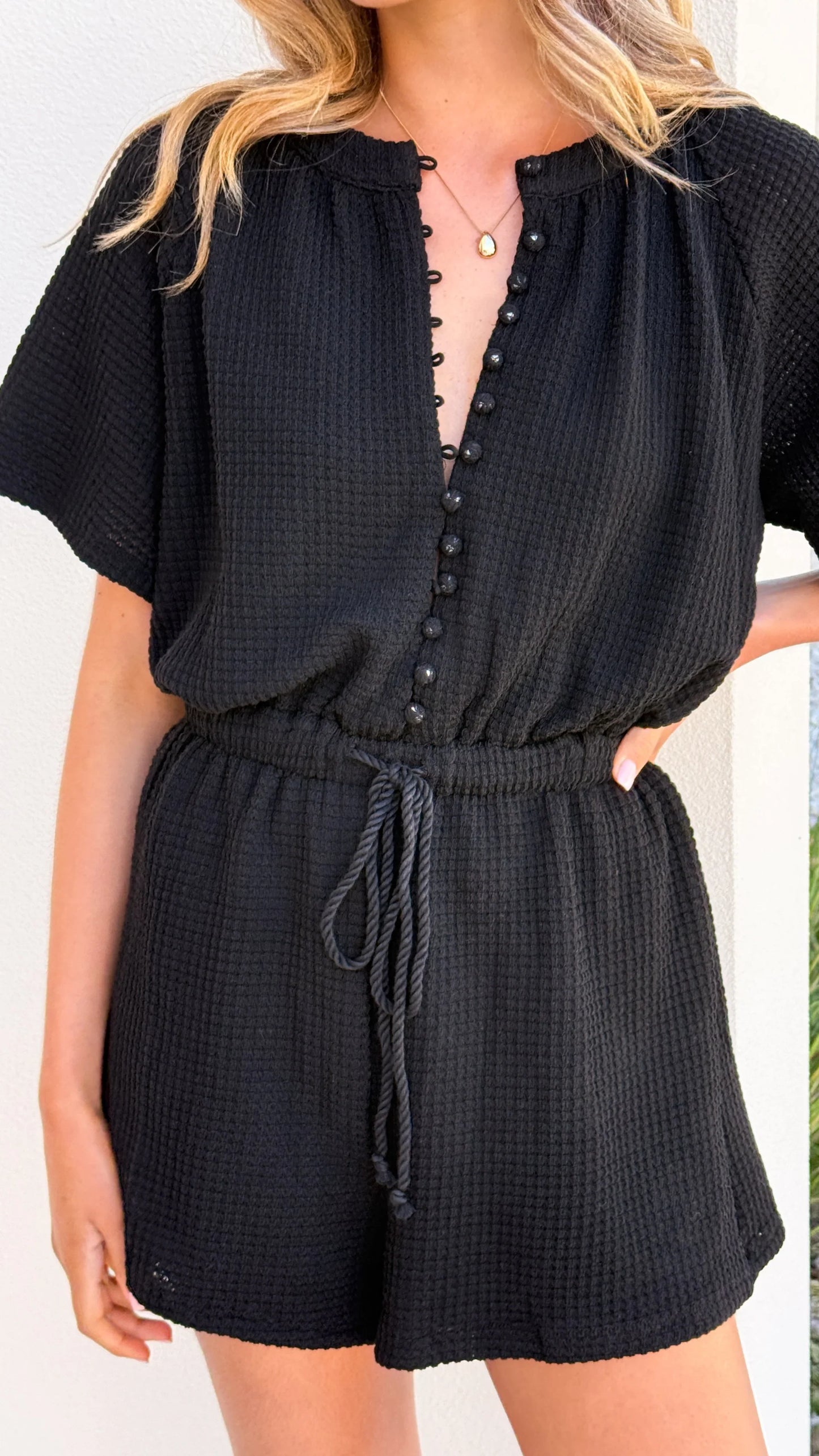 Loula Playsuit Black