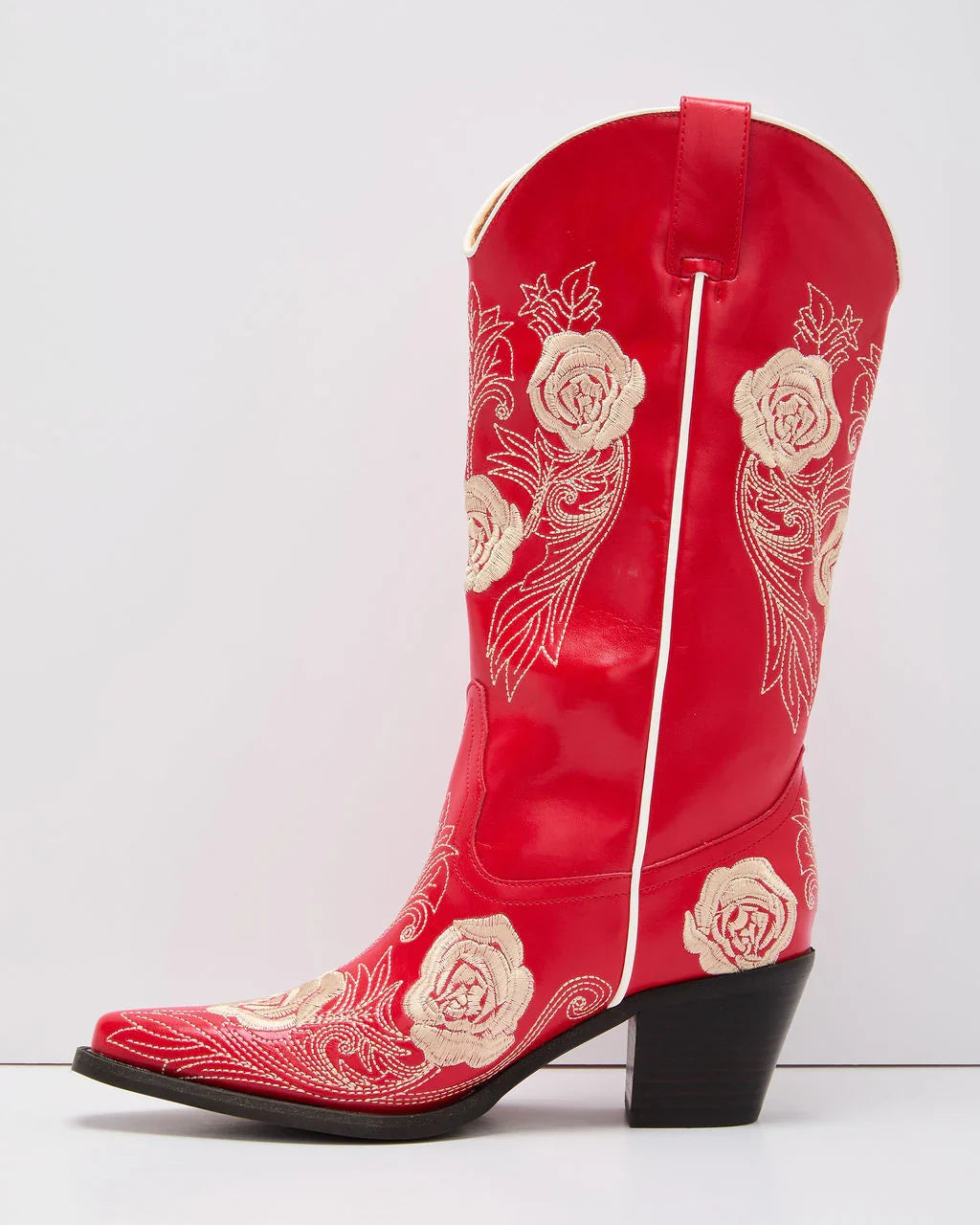 Dusk Rose Embroidered Western Boot
