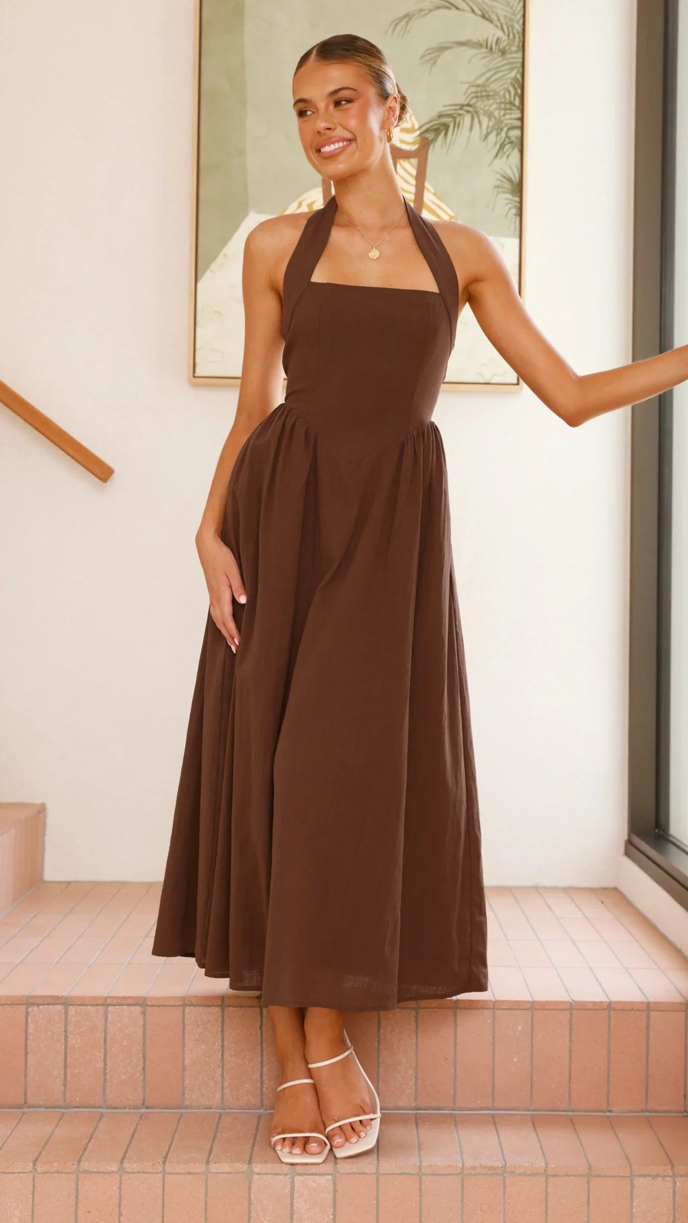 Caden Maxi Dress Chocolate