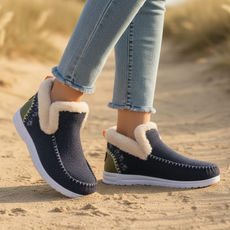Winter Faux Fur Lined Casual Ankle Boots