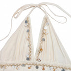 Boho Halter Open Back Maxi Dress
