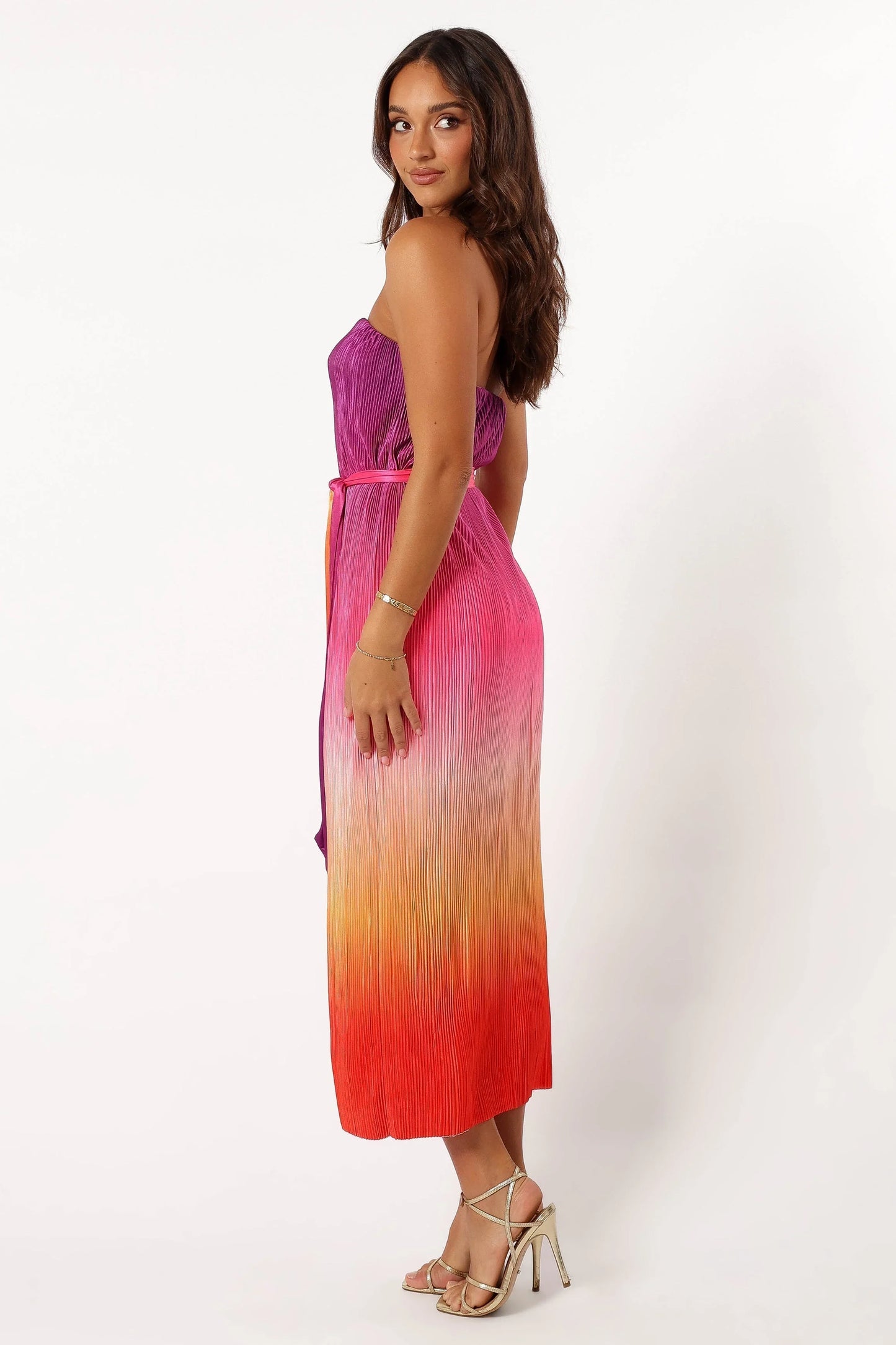 Lisse Midi Dress Orchid Orange