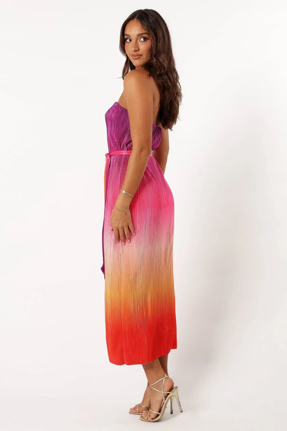Lisse Midi Dress Orchid Orange