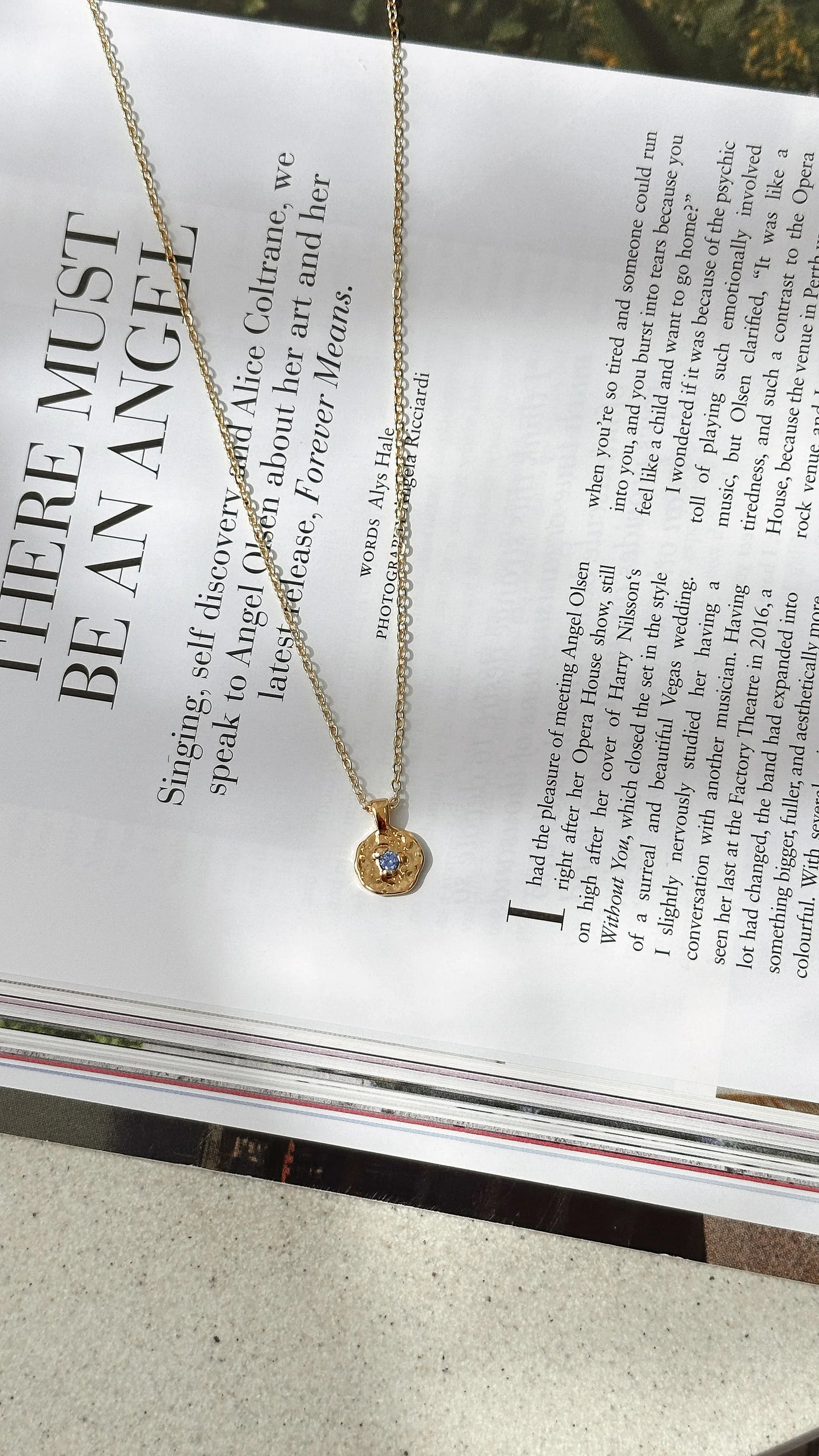 September Birthstone Necklace Sapphire