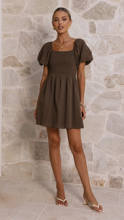 Marissa Mini Dress Brown