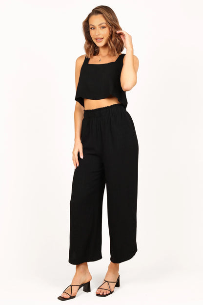 Eleanor Cropped Top Black