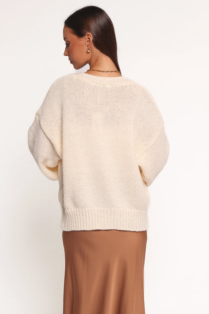 Doralee Rose Cardigan Cream