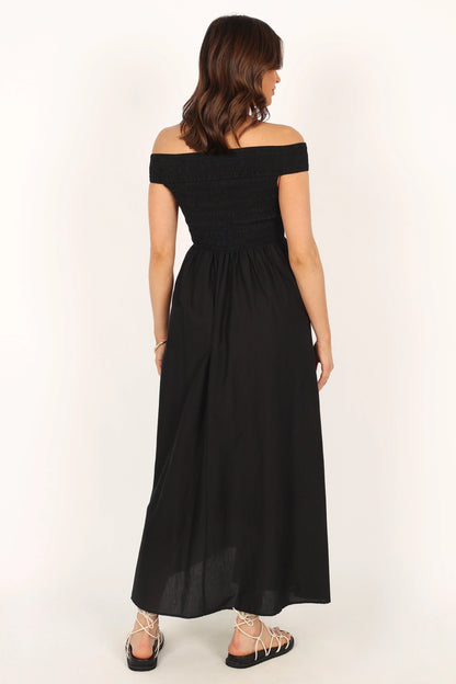 Tessa Off Shoulder Maxi Dress Black