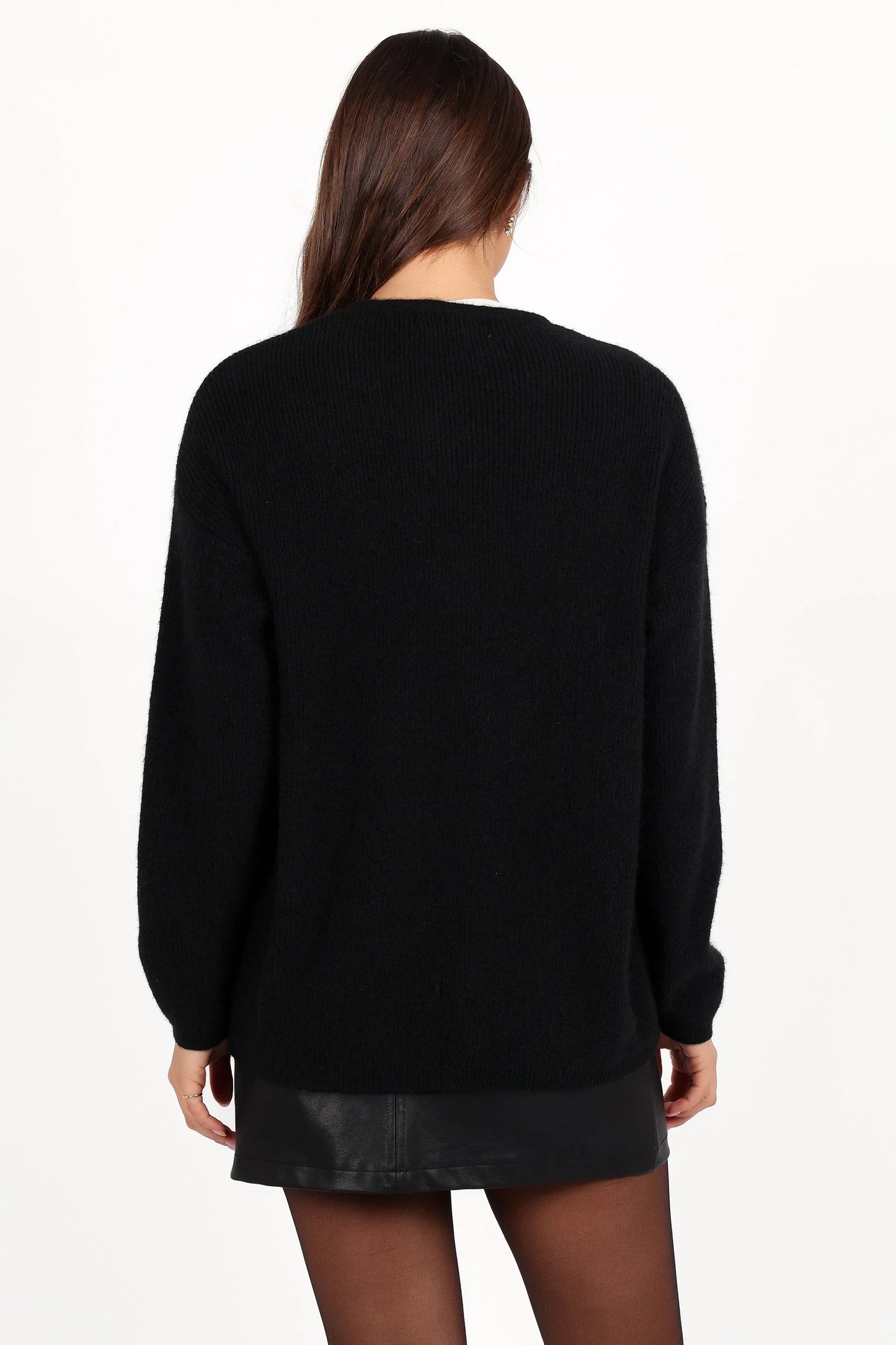 Astor Classic Button Up Cardigan Black
