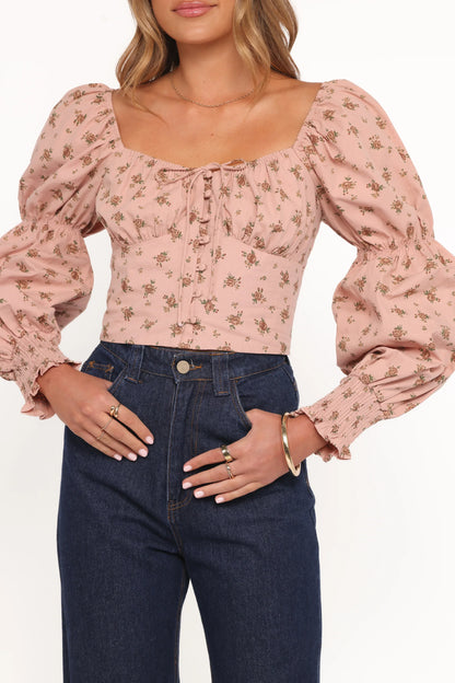Charlene Top Pink Floral