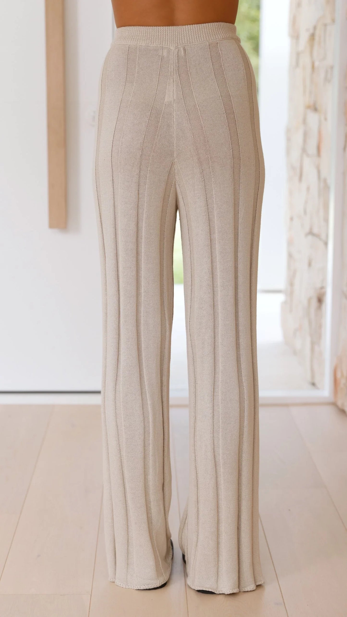 Bayu Knit Pants Cream