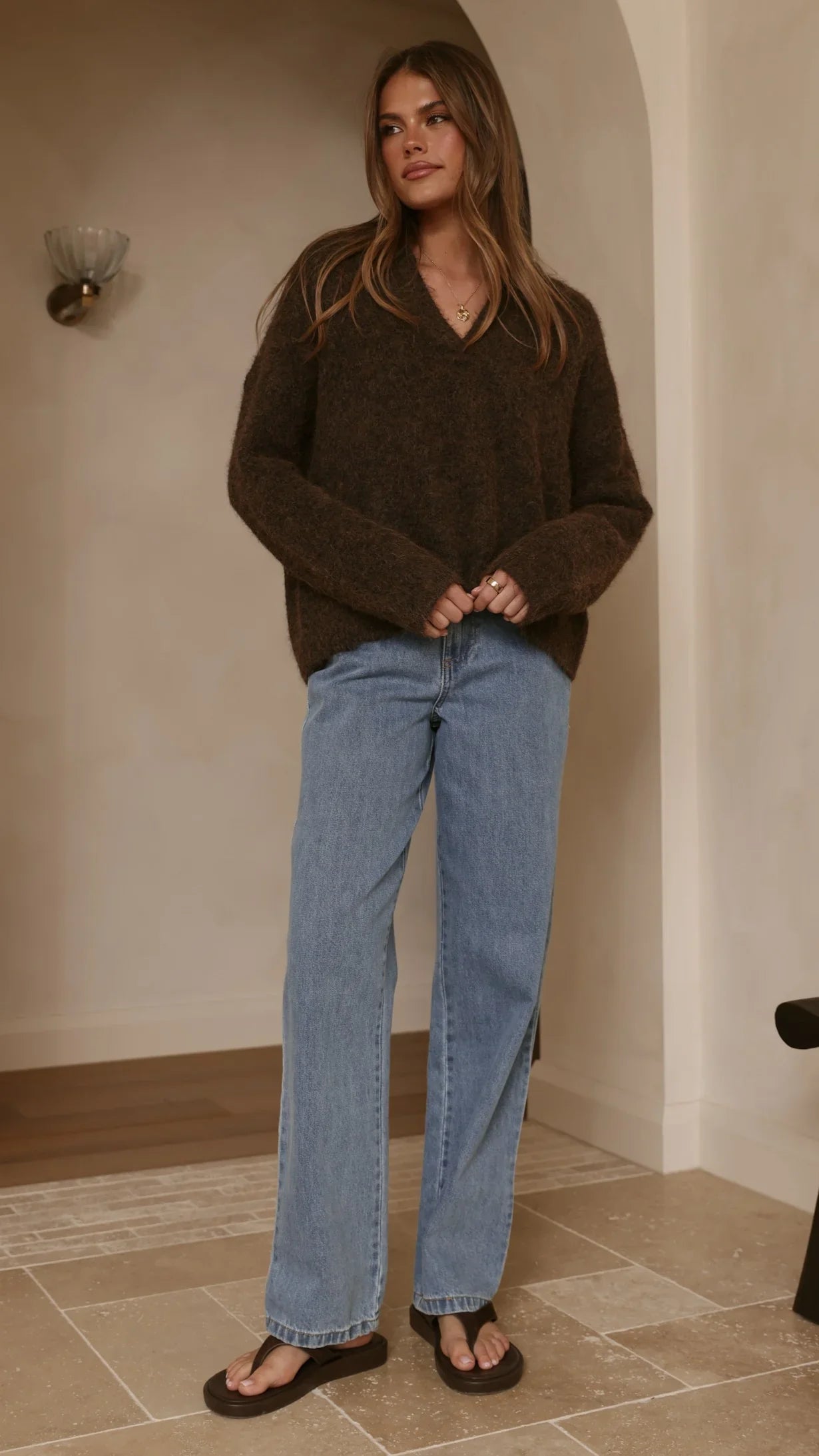 Kouvr Knit Sweater Brown