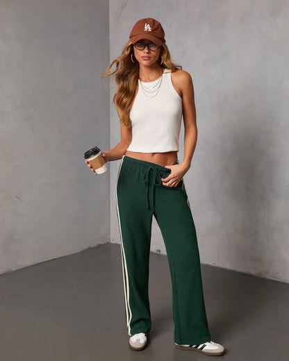 Quiet Day Striped Straight Leg Sweatpants