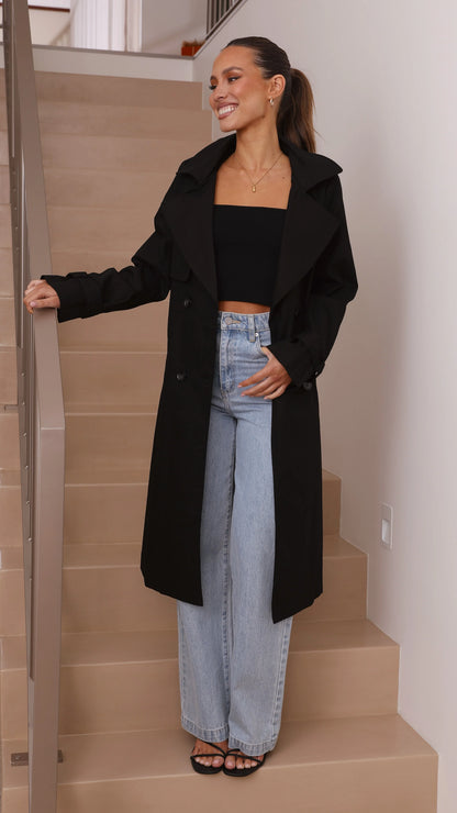 Byron Trench Coat Black