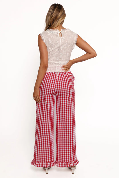 Marina Pant Red Gingham