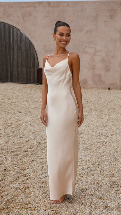 Willow Maxi Dress Soft Gold