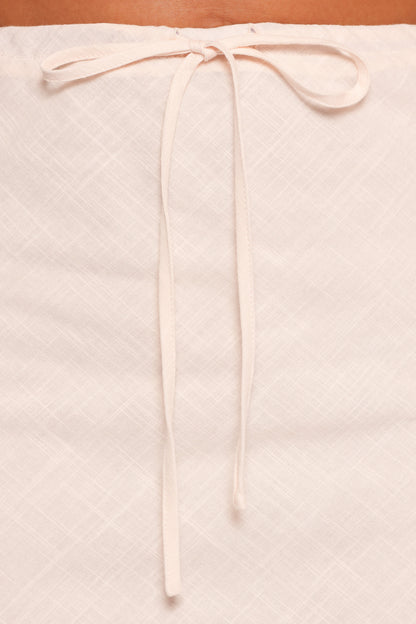 Sonni Linen Mini Skirt Cream