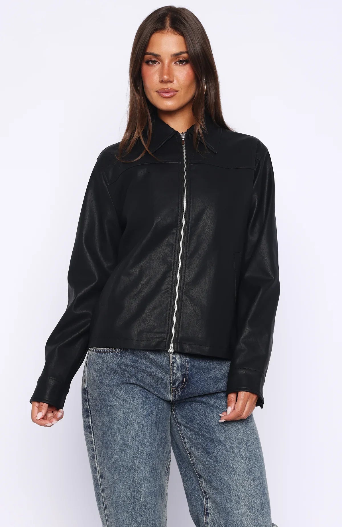Never Possible PU Jacket Black