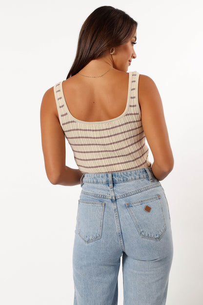 Milla Knit Top Cream Mocha