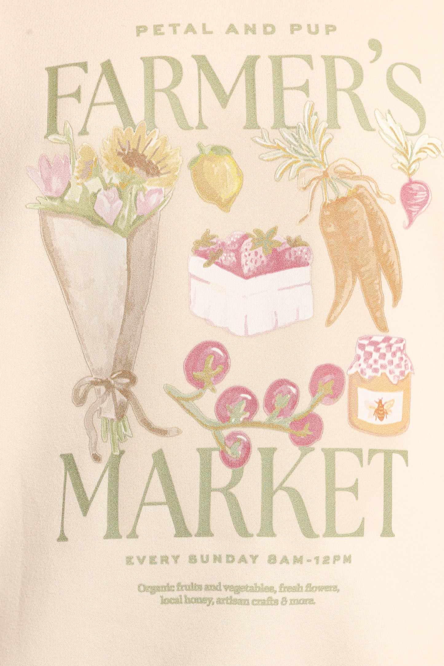 Farmers Market Sweatshirt Cream