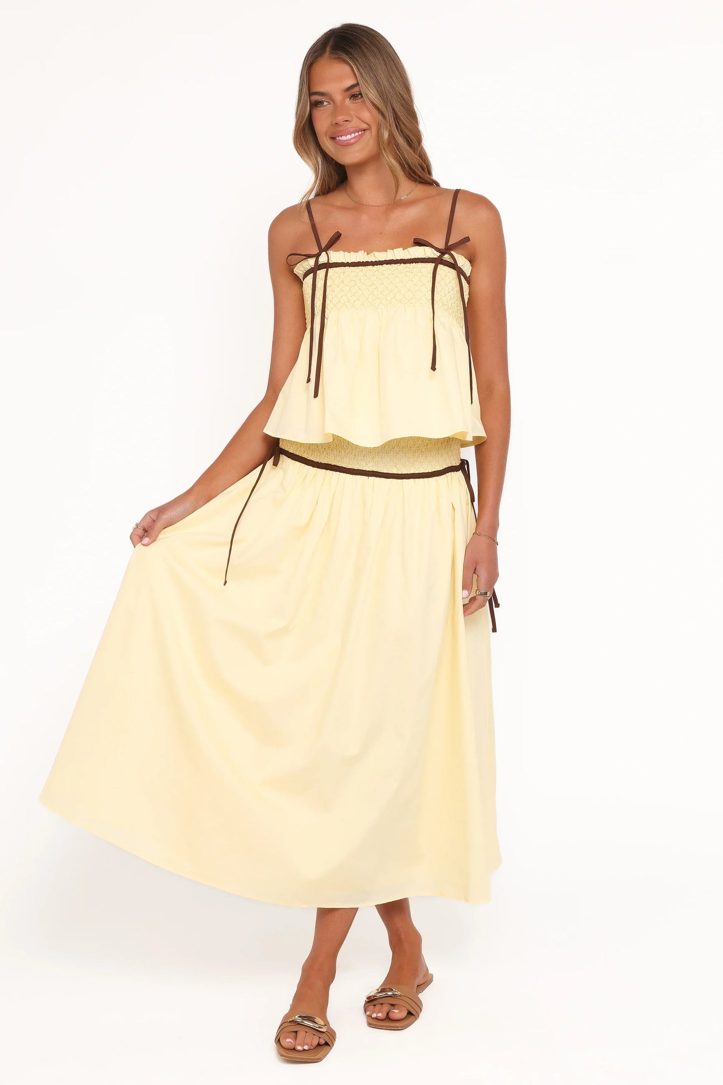 Mireille Baby Doll Top Lemon