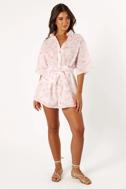 Kellie Romper Amore Print
