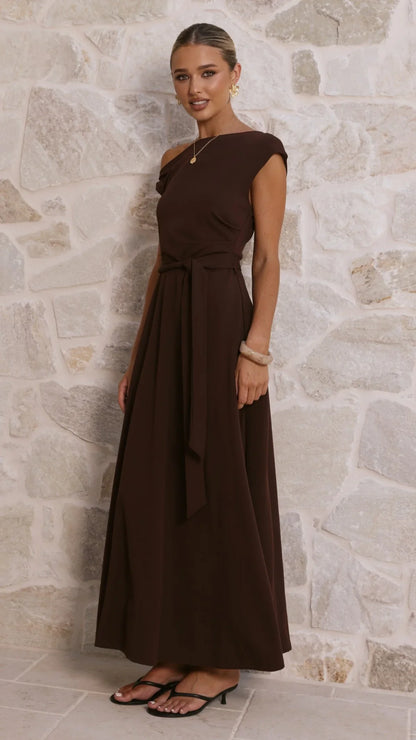 Gemma Maxi Dress Chocolate